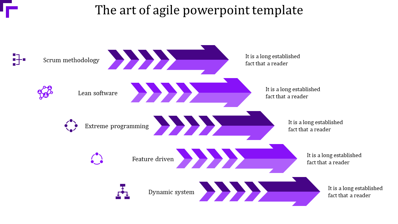 agile powerpoint template-purple